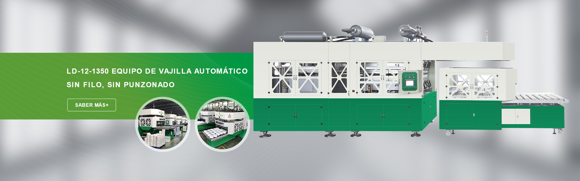 LD-12-1350 Equipo de vajilla automático sin filo, sin punzonado